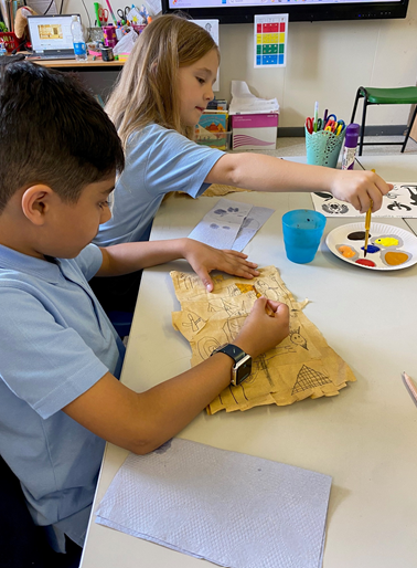 Egyptian art in Year 3 